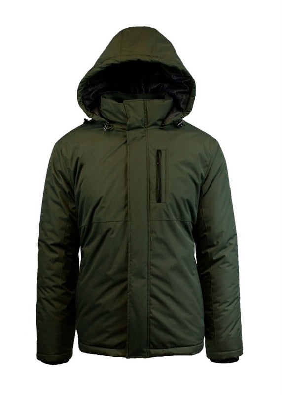 Wholesale Men's Tech Hooded Jacket by Spire in Olive
