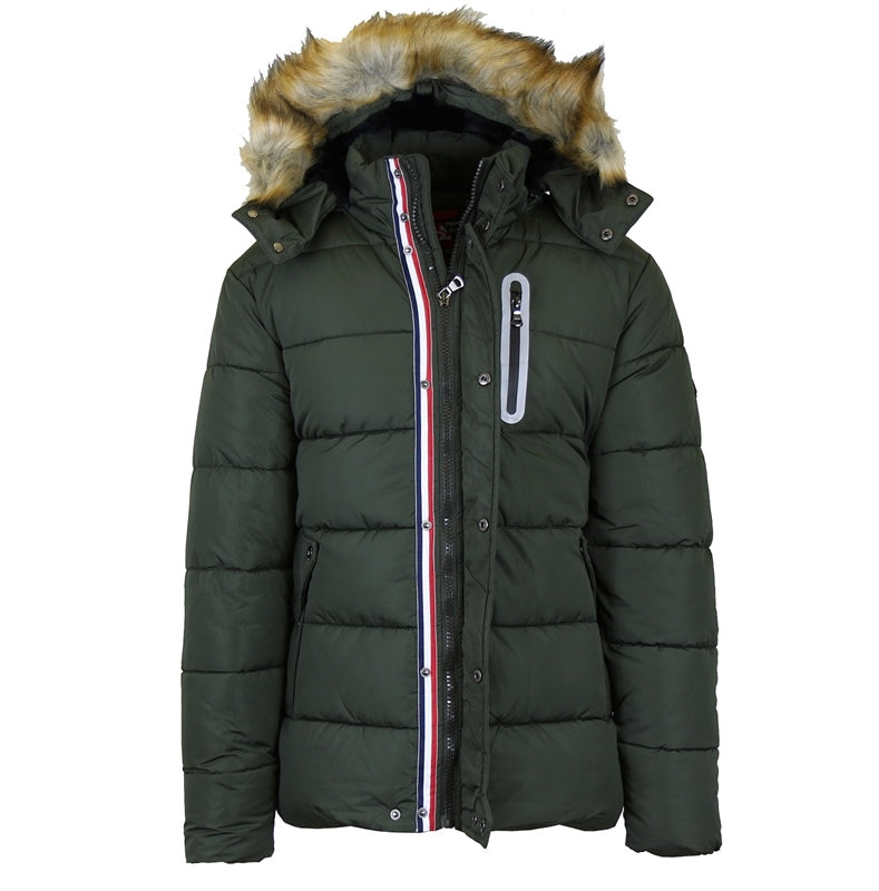 Wholesale Men's Heavyweight Snorkel Jacket by Spire in Olive Green