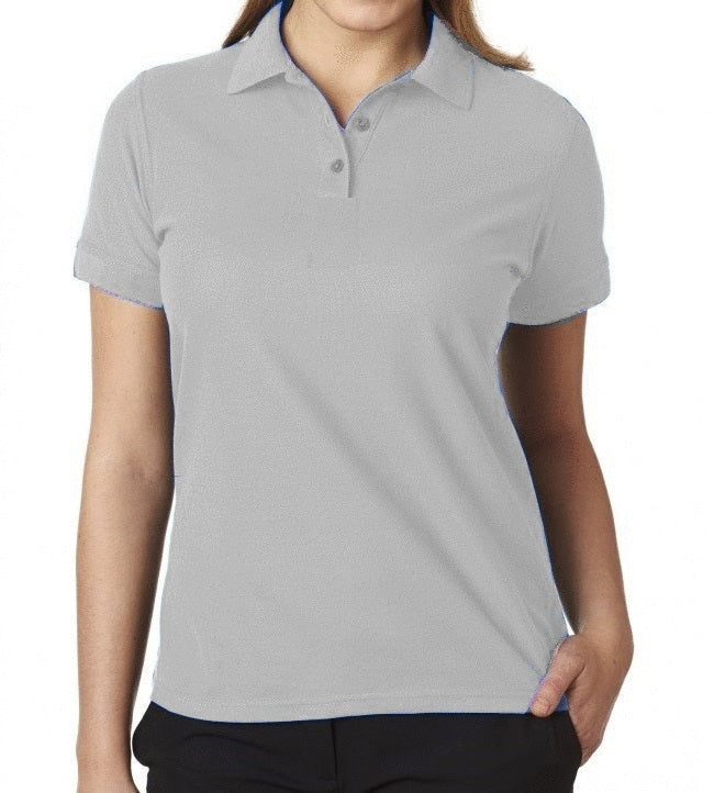 school uniform companies Junior Short Sleeve 3 Button Jersey Knit Shirt  in Grey