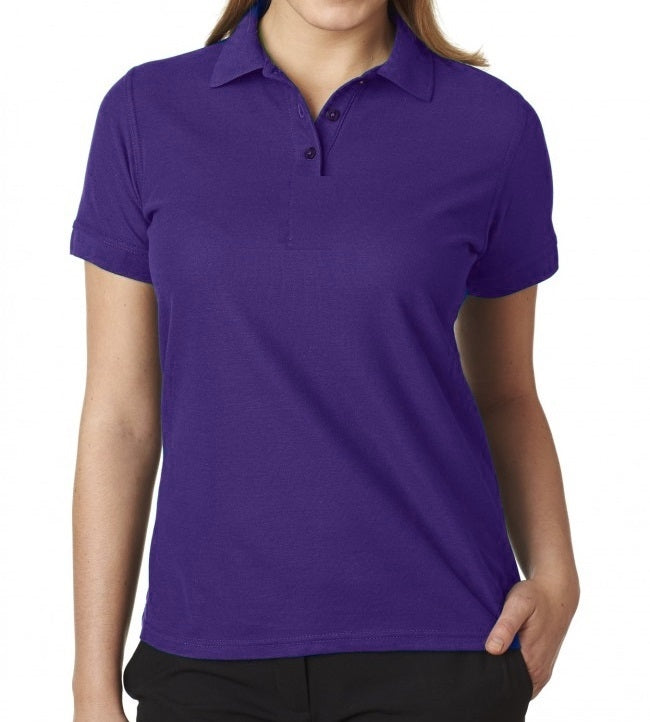 wholesale school uniforms bulk Junior Short Sleeve 3 Button Jersey Knit Polo Shirt  in Purple