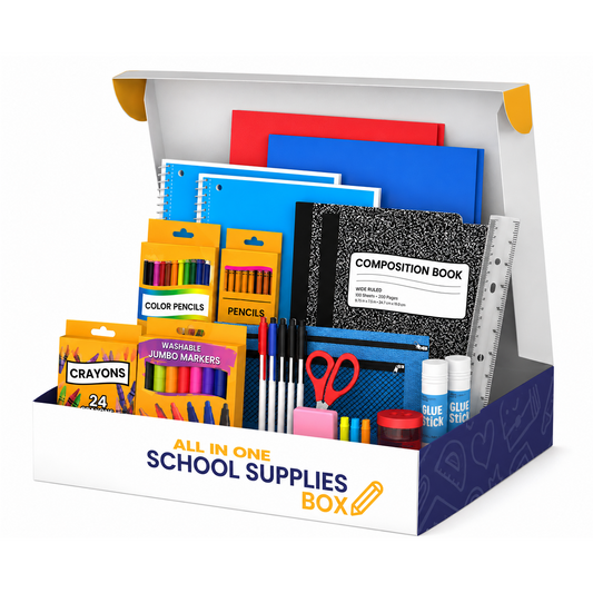 63 Piece K-5 School Supplies Kit - 24 Kits Per Case