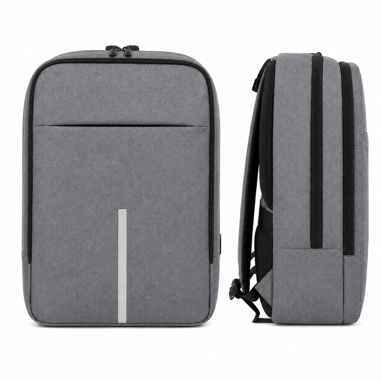 24 Pack - Wholesale 15" Laptop Backpack with USB Port in Grey