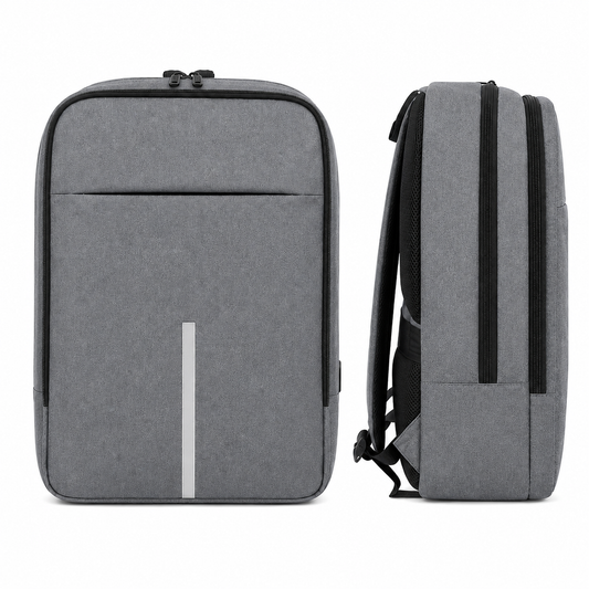 24 Pack - Wholesale 15" Laptop Backpack with USB Port in Grey