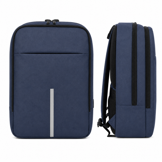24 Pack - Wholesale 15" Laptop Backpack with USB Port in Navy