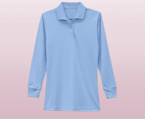 Girls long sleeve polo shirts