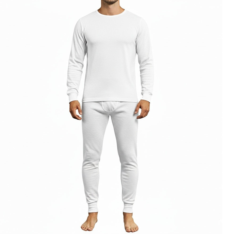 24 Pack Men's Thermal Underwear Set in White