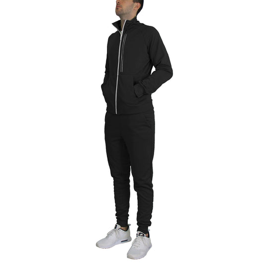 12 Pack Elite Men's Tracksuit 2 Piece Set - Black
