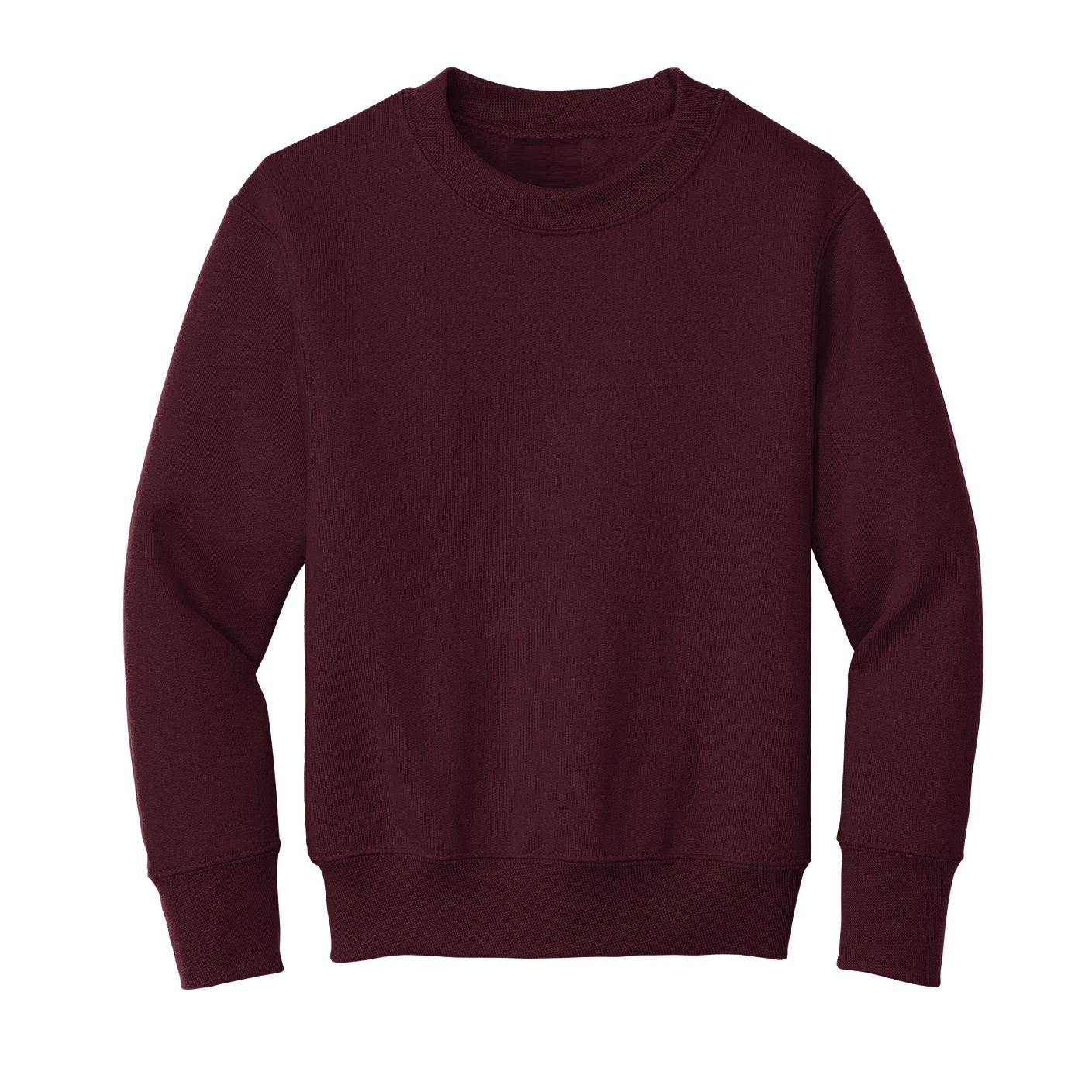 Wholesale Youth Crew Neck Sweatshirt - Maroon