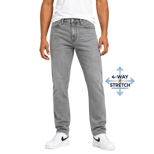 Men's Flex Stretch Slim Straight Jeans - Grey Wash