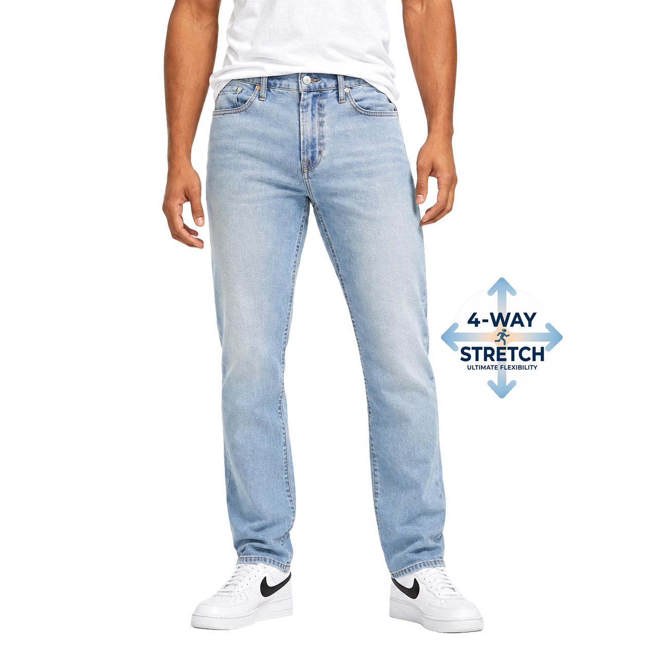 Men's Flex Stretch Slim Straight Jeans - Light Wash