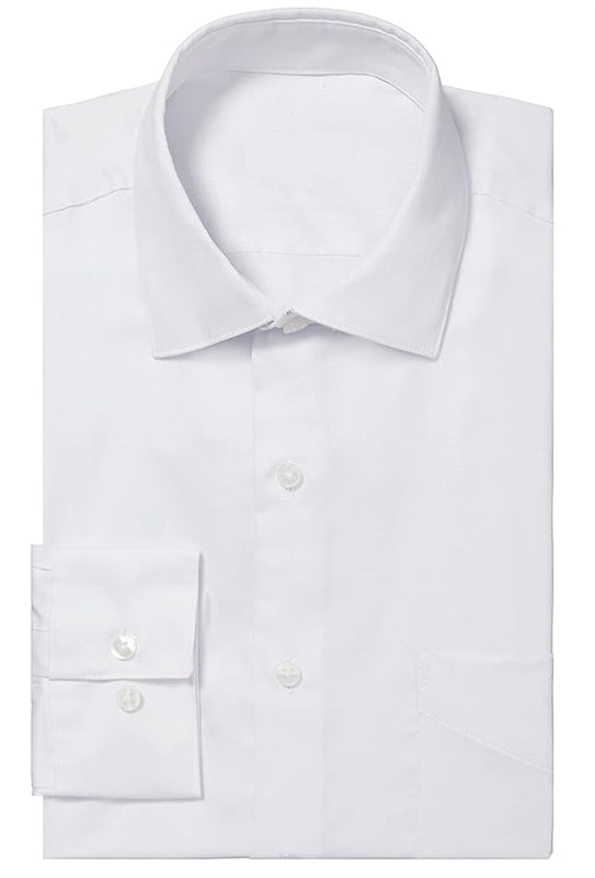 Wholesale Mens Long Sleeve Dress Shirt in White