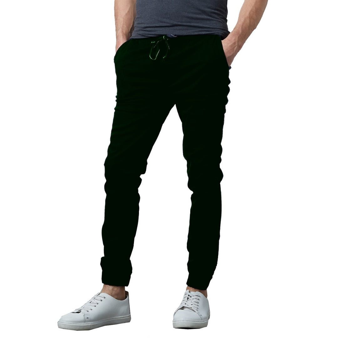 Wholesale Men's Drawstring Stretch Jogger Pants Black School