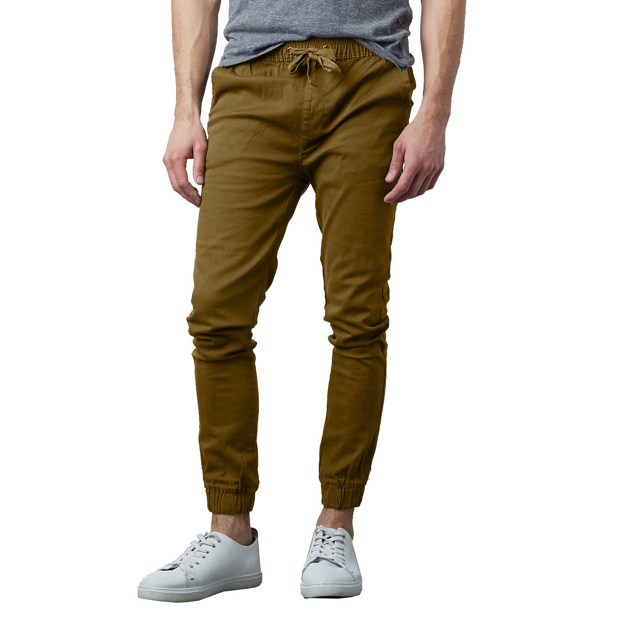 Wholesale Men's Drawstring Stretch Jogger Pants Timber