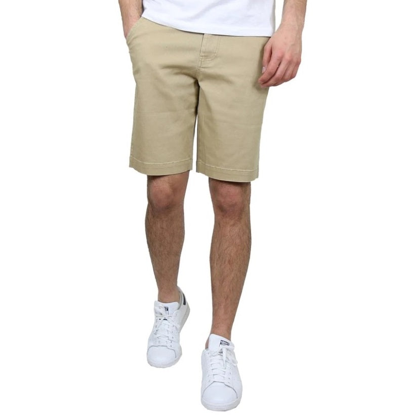 wholesale mens Flat Front Stretch school shorts khaki