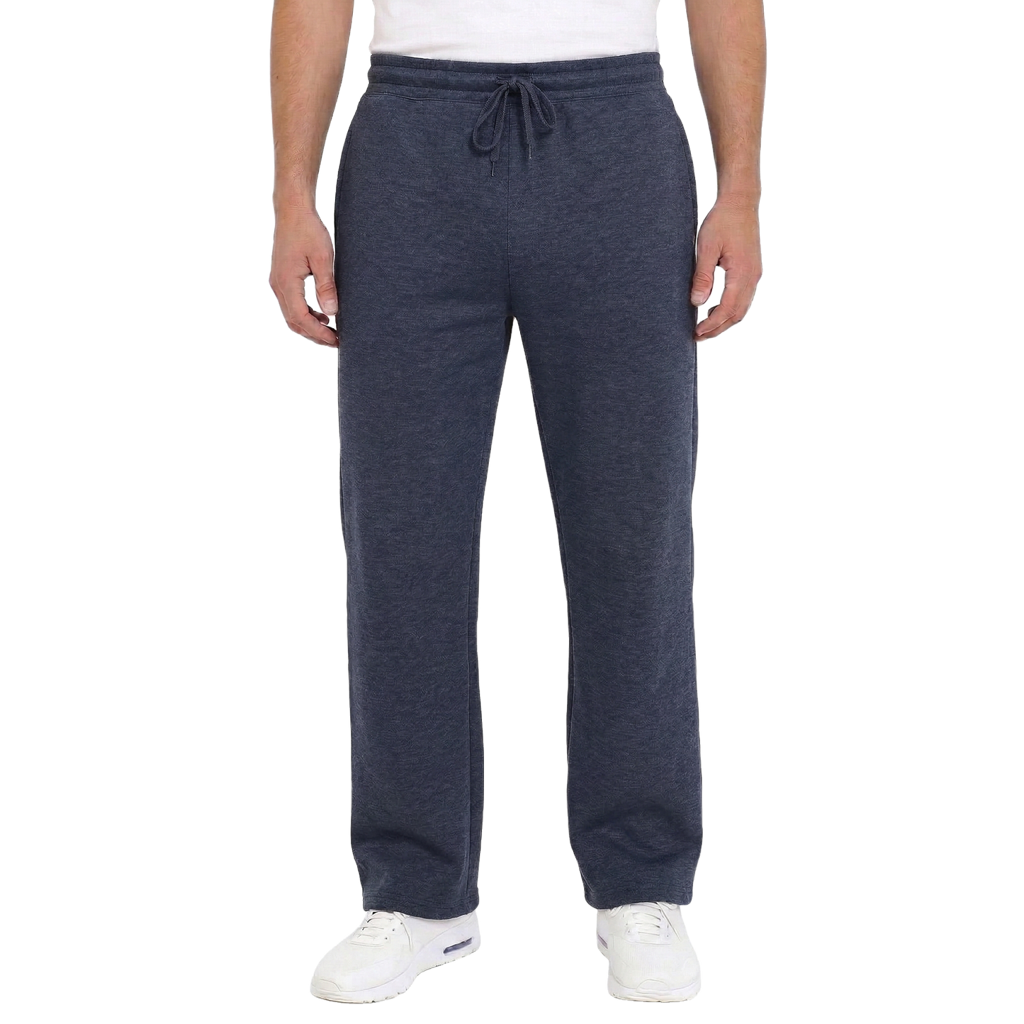 24 Pack Men's Fleece Open Bottom Sweatpants in Navy