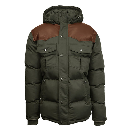 Wholesale Youth Ranger Bubble Jacket with Hood - Olive