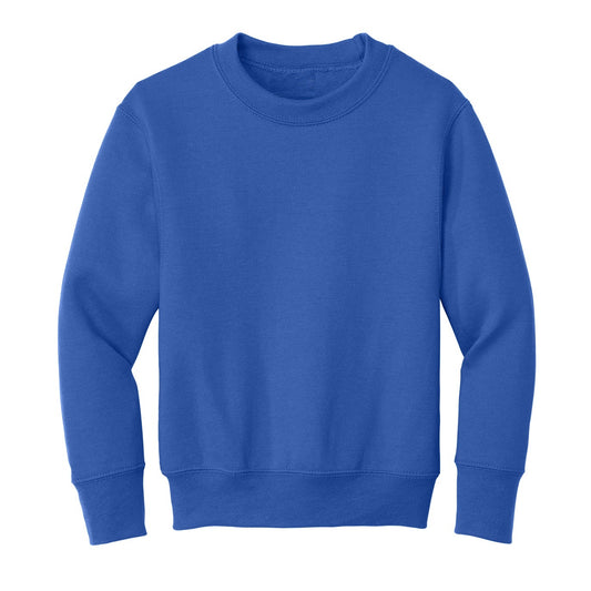 Wholesale Youth Crew Neck Sweatshirt - Royal Blue