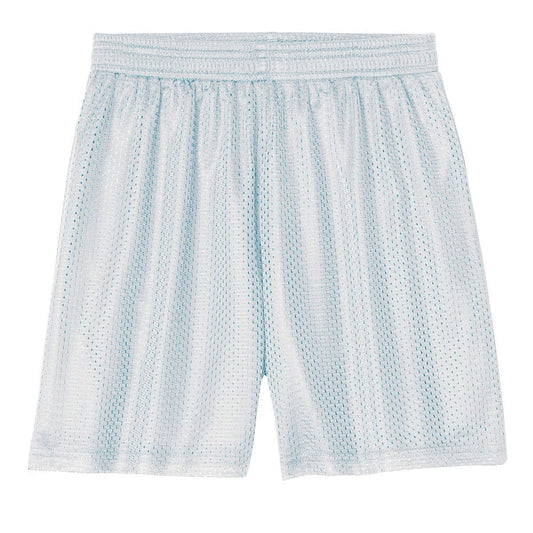 Wholesale Youth Athletic Mesh Shorts in Silver