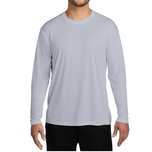 48 Pack Men's Performance Long Sleeve T-Shirt - Silver