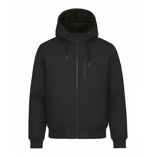12 Pack Adult Hooded Bomber Jacket - Black