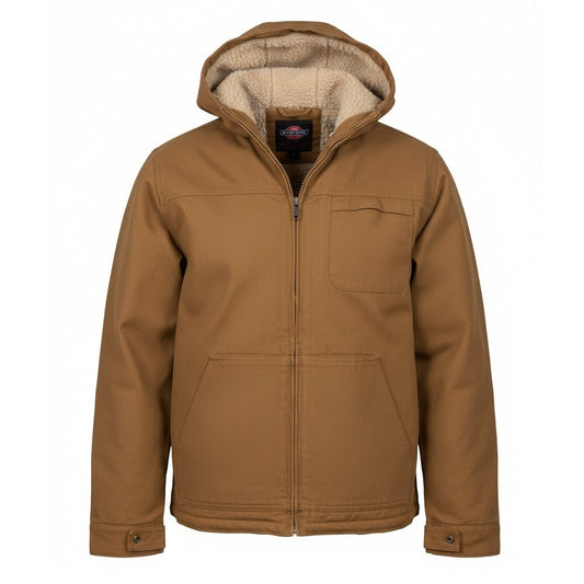 12 Pack Men's Sherpa-Lined Canvas Work Jacket - Timber