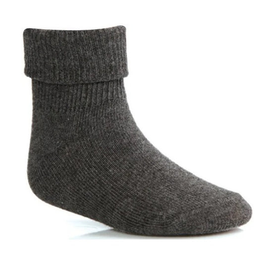 Wholesale Children's Triple Roll Socks in Black, Uniform Socks in Camel