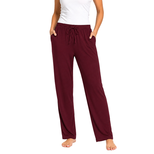 Women's Classic Lounge Pants in Burgundy