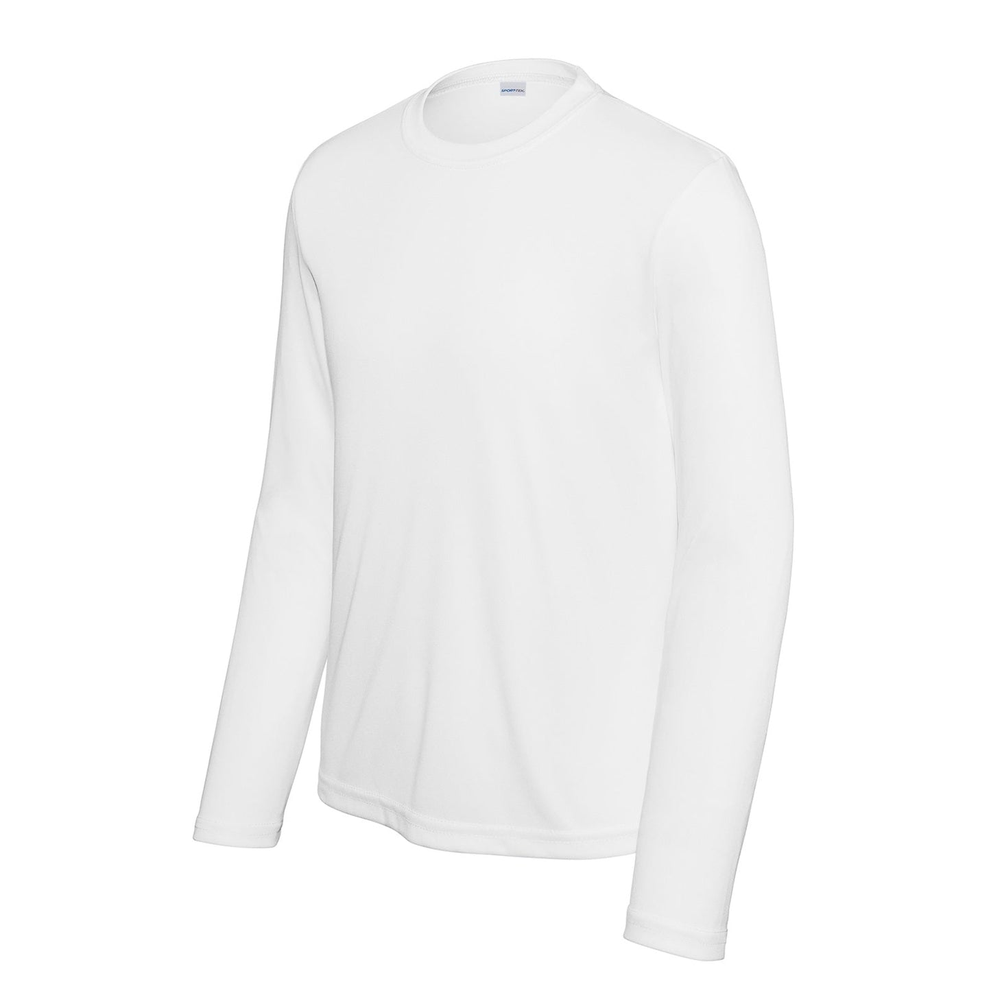 48 Pack Youth Long Sleeve Performance Tee - White
