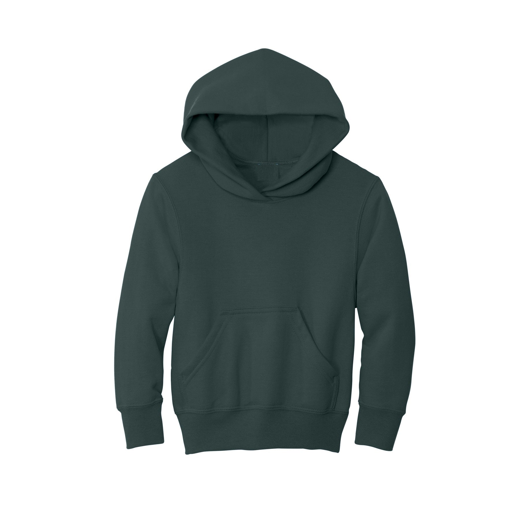 Wholesale Boys Fleece Pullover Hooded Sweatshirt in Dark Green