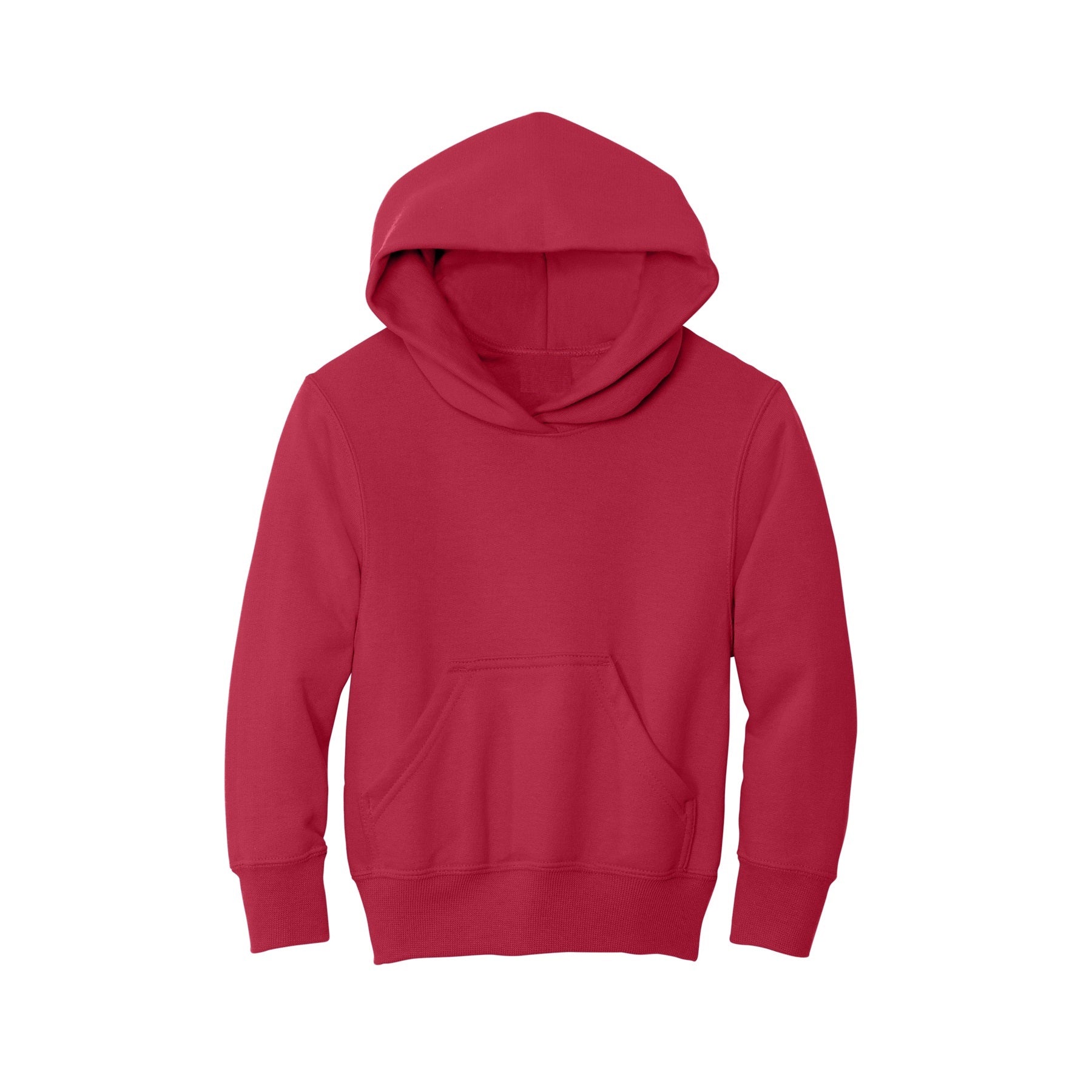 Wholesale Boys Fleece Pullover Hooded Sweatshirt in Red