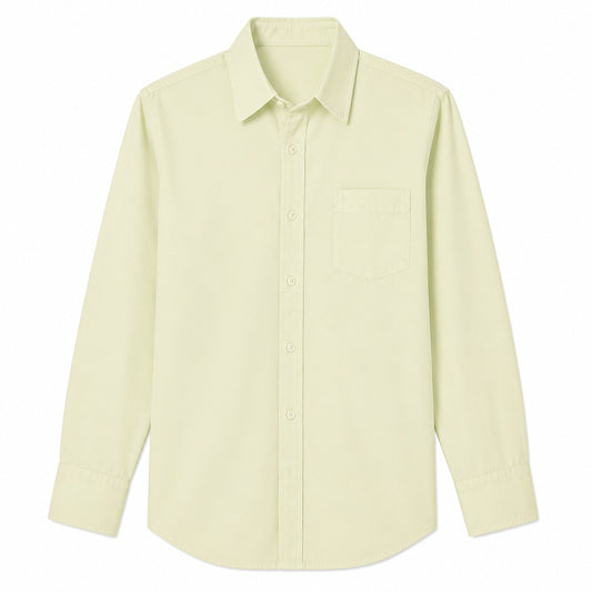 Boys Long Sleeve School Uniform Dress Shirt in Yellow