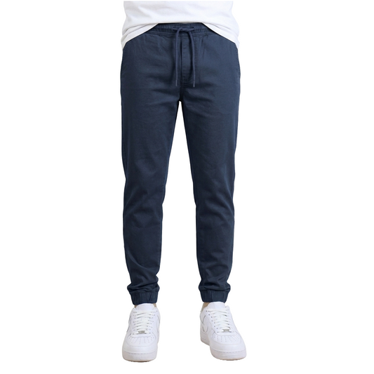 Boys Twill School Uniform Jogger Pants in Navy