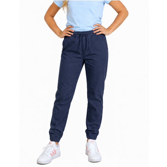 Girls Stretch School Uniform Jogger Pants in Navy