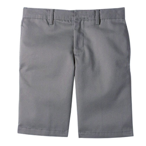 Wholesale Boys School Uniform Flat Front Shorts in Grey