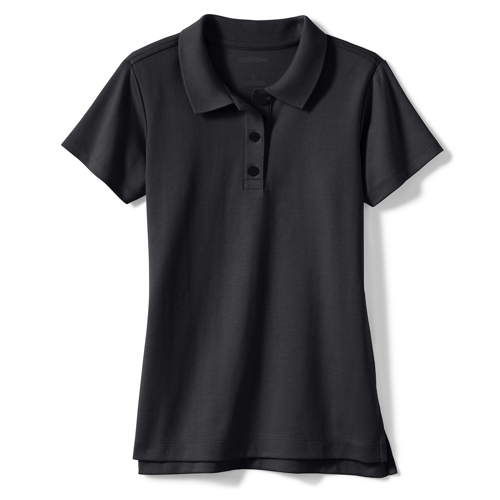 Wholesale Girls School Uniform Jersey Knit Polo  in Black