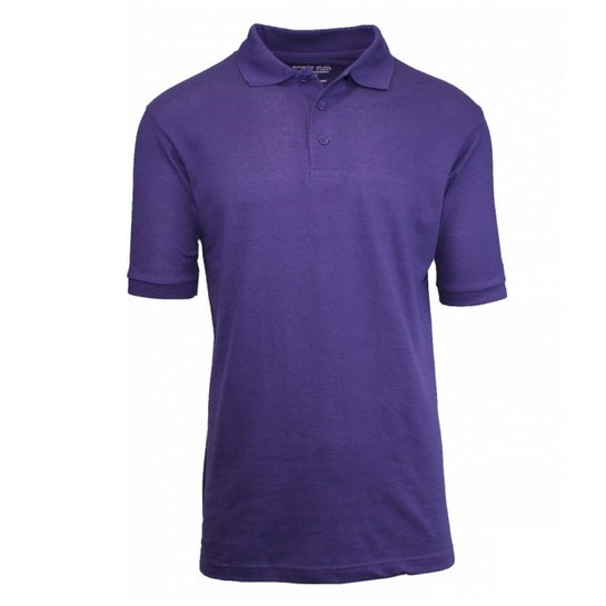 Wholesale Boys Short Sleeve School Uniform Polo Shirt in Purple
