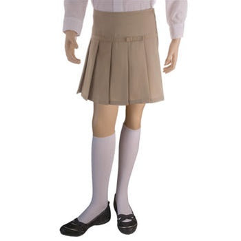 Wholesale Girl's School Uniform Scooter Skirt in Khaki