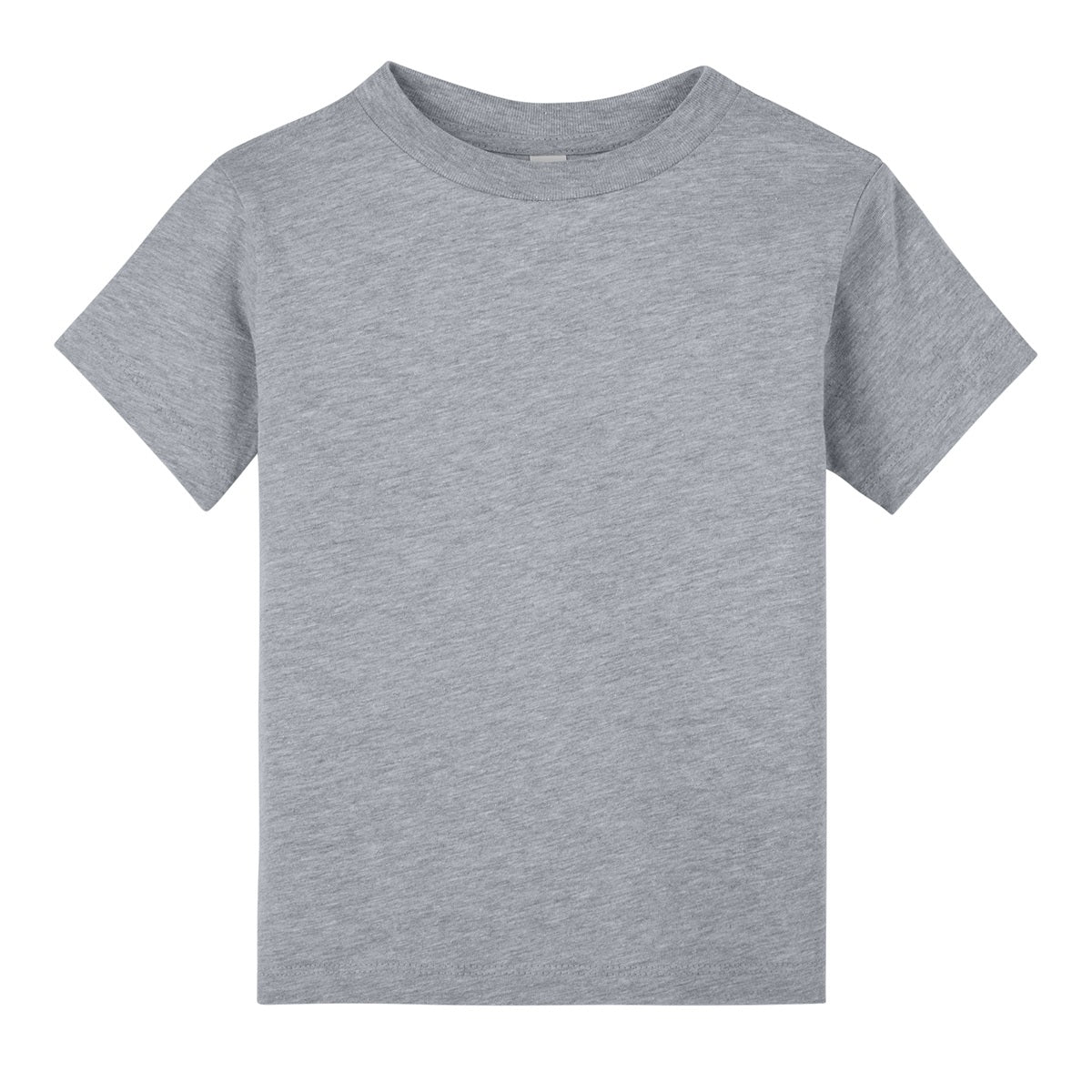 Wholesale Toddler Crew Neck T-Shirt in Heather Grey - Case of 72