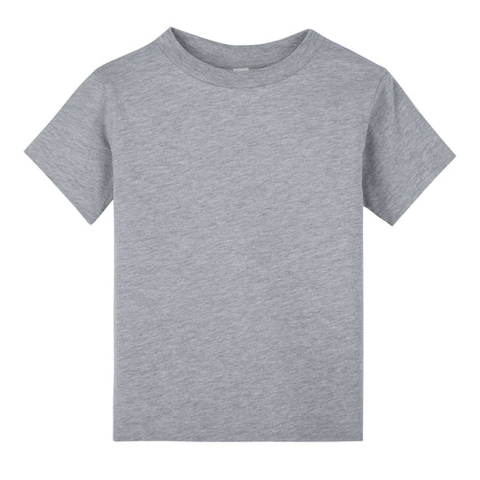 Wholesale Toddler Crew Neck T-Shirt in Heather Grey - Case of 72