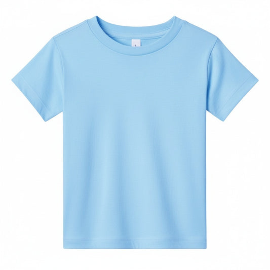 Wholesale Toddler Crew Neck T-Shirt in Light Blue - Case of 72