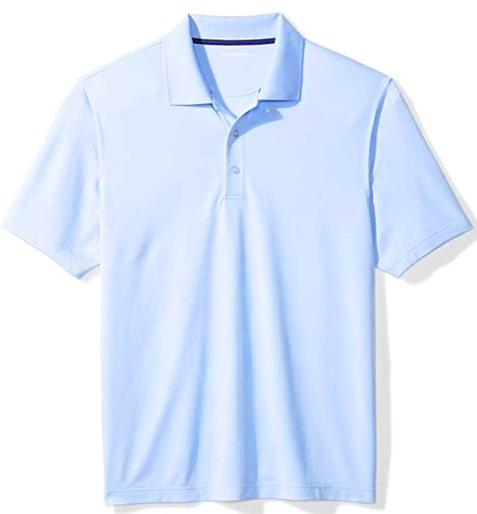 Wholesale Men's Dri Fit Performance Short Sleeve School Uniform Polo Shirt Light Blue