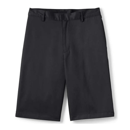 wholesale mens Flat Front school shorts Black