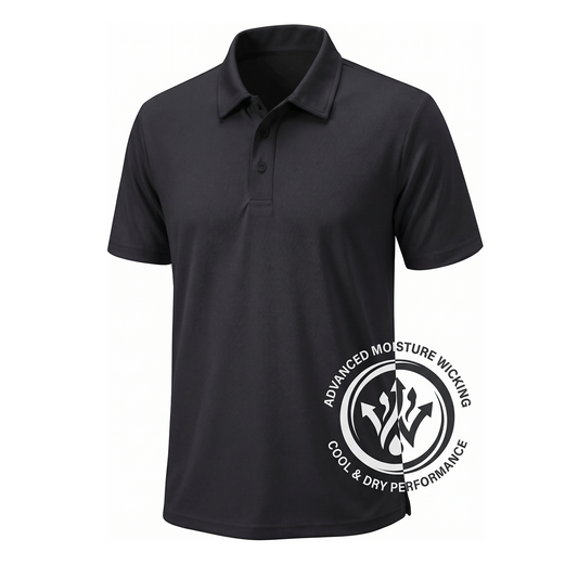 Men's Short Sleeve Performance Polo Shirt in Black