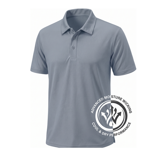 Men's Short Sleeve Performance Polo Shirt in Grey