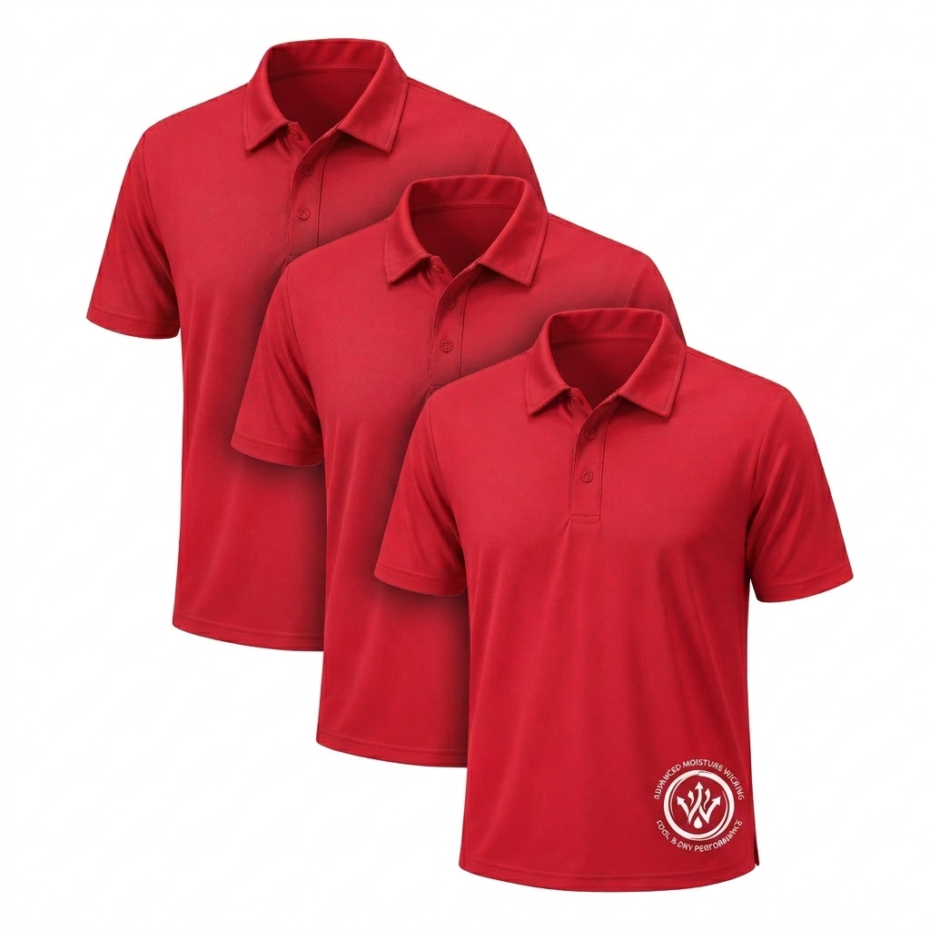 Men's Short Sleeve Performance Polo Shirt in Navy