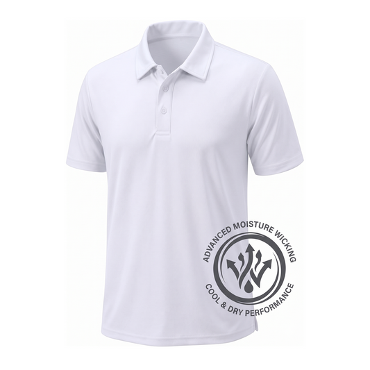 Men's Short Sleeve Performance Polo Shirt in White