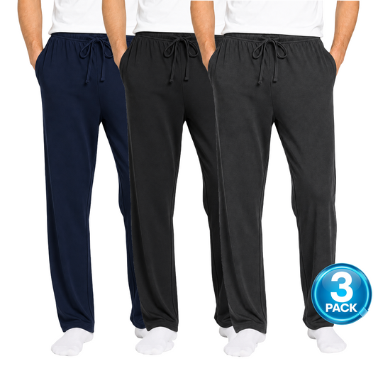 Men's 3-Pack Lounge Pants in Navy / Black / Charcoal