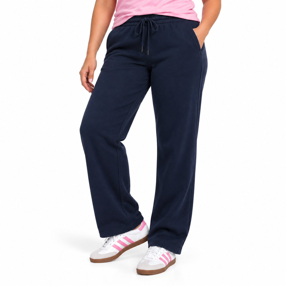 Women's Classic Heavyweight Fleece Open Bottom Sweatpants - Black