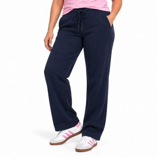 Women's Classic Heavyweight Fleece Open Bottom Sweatpants - Black