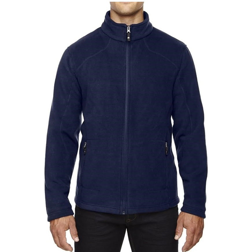 Men's Polar Fleece Full Zip Jacket in Navy